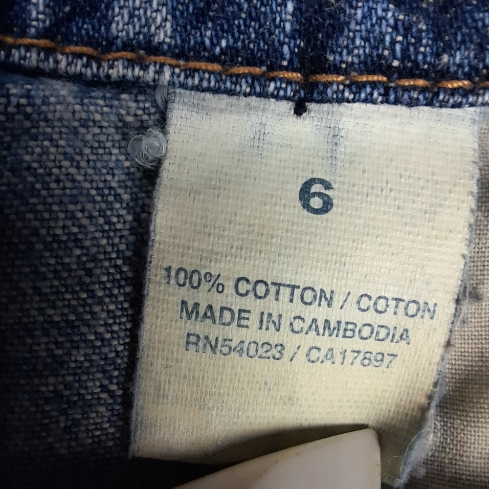 Old Navy VTG 90'S Wide Leg Crop/Capri Baggy Cotton Blue Jeans SZ 6 - Picture 6 of 10